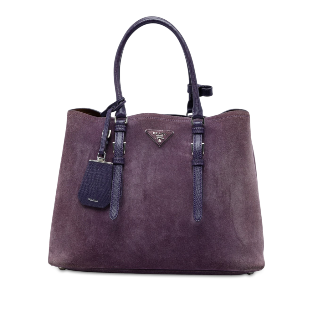 Pre-Loved Prada Medium Scamosciato Double Handle Tote